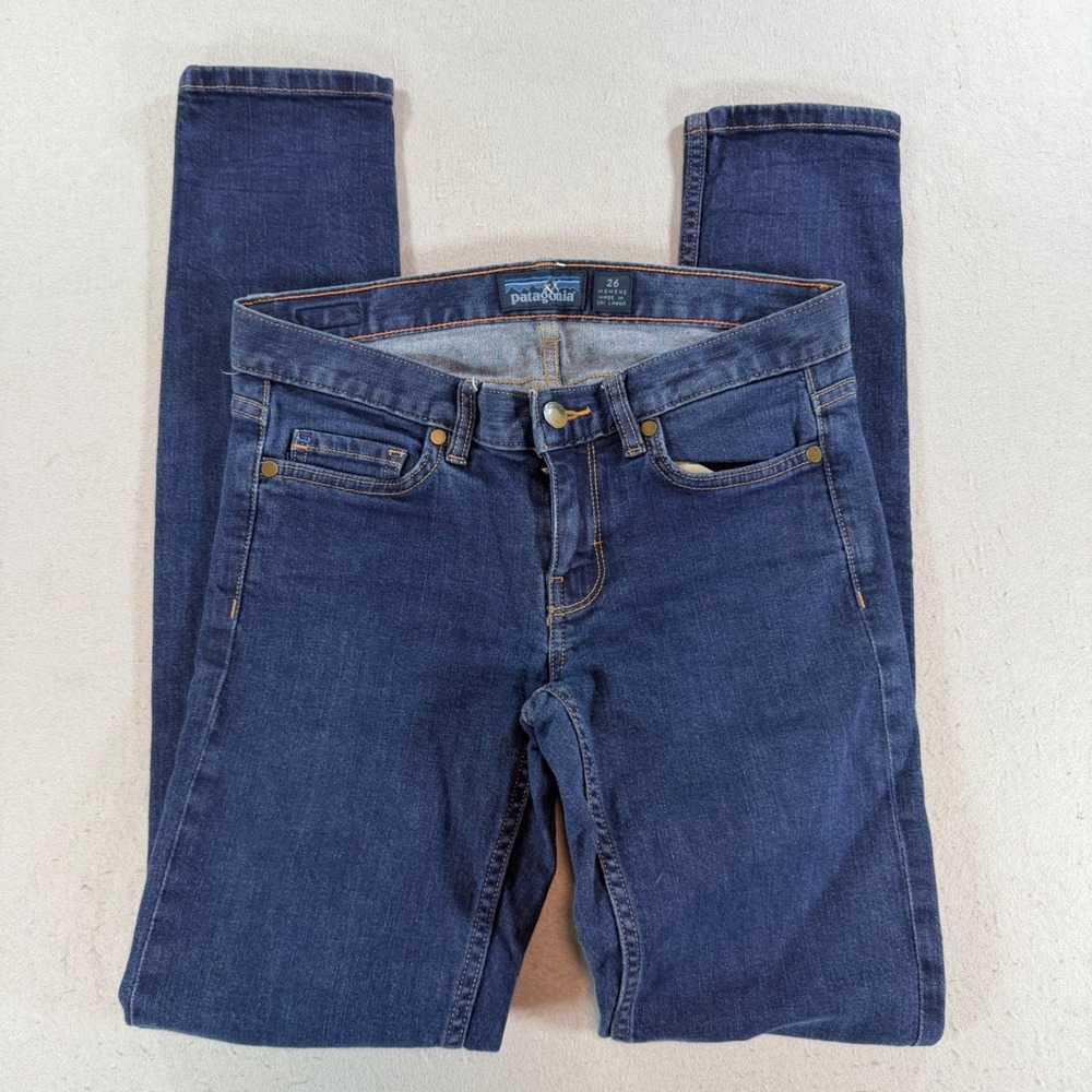 Patagonia Organic Cotton Stretch Skinny Jeans Women's 26 Dark Wash